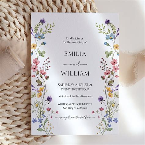 Flower Invite Template