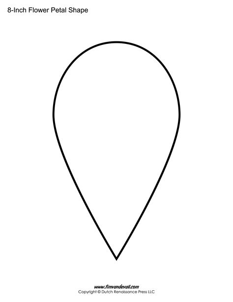 Flower Petal Template Free