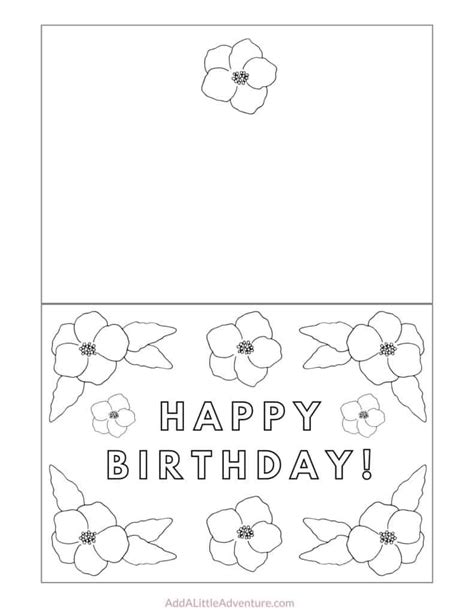 Foldable Printable Birthday Card