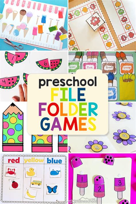 Folder Games For Preschoolers Printables