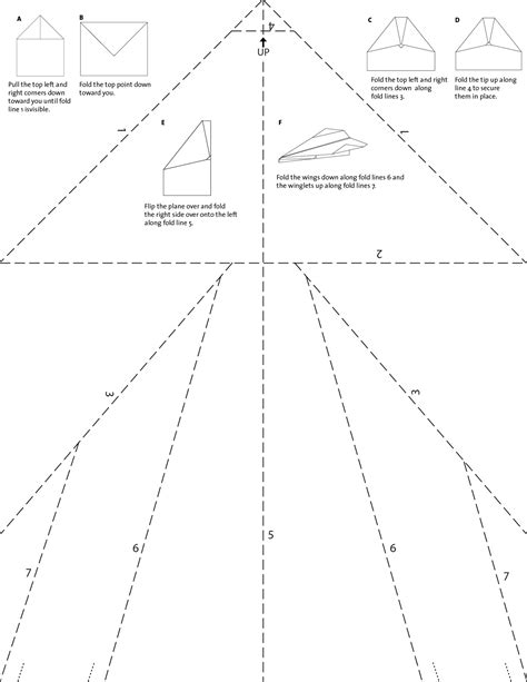 Folding Paper Airplane Template