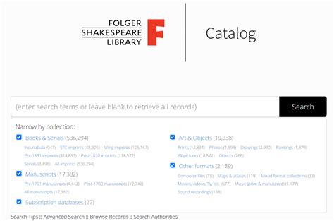 Folger Library Catalog