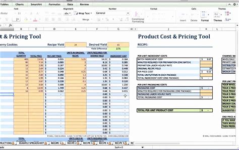 Food Cost Excel Template