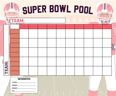 Football Box Pool Template