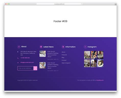 Footer Website Template