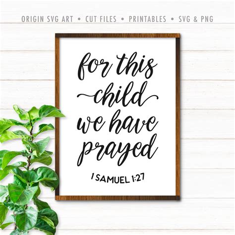 For This Child We Have Prayed Printable Free