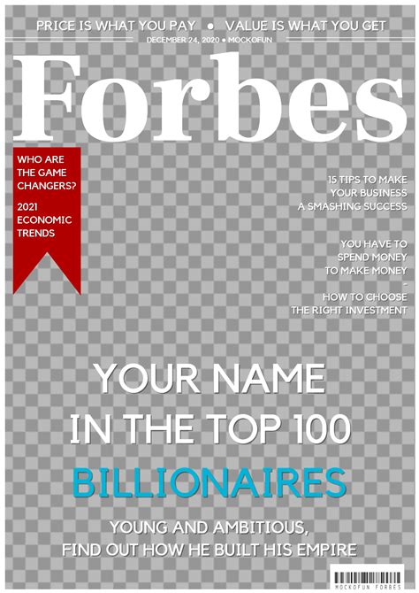 Forbes Magazine Cover Template