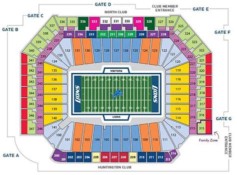 Ford Field Stadium Seating Chart