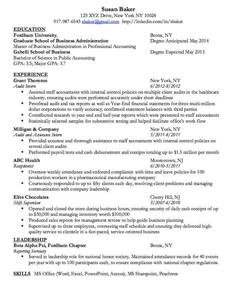 Fordham Resume Template