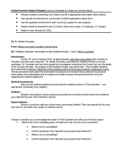 Forensic Investigation Report Template