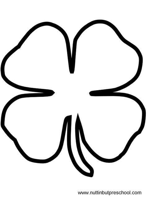 Four Leaf Clover Printable Template