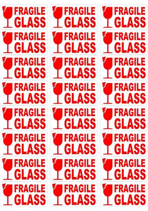 Fragile Glass Labels Printable