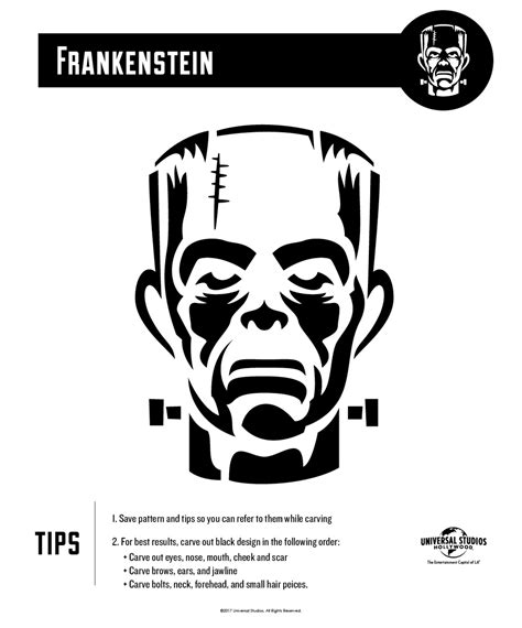 Frankenstein Pumpkin Template