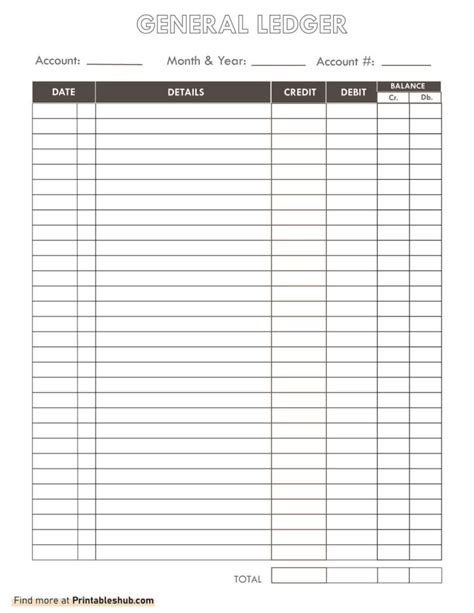 Free 8.5 X 11 Printable Checkbook Ledger