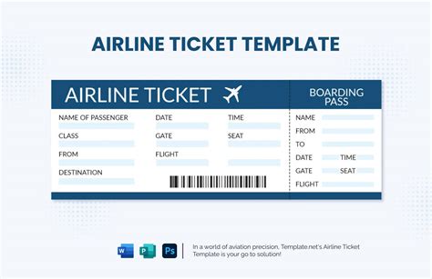 Free Airline Ticket Template