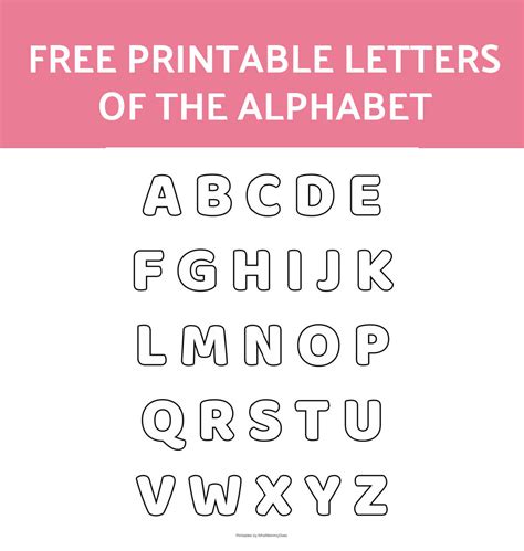 Free Alphabet Templates To Print
