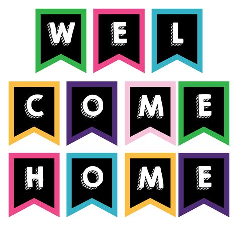 Free And Printable Welcome Home Banner Template For Word