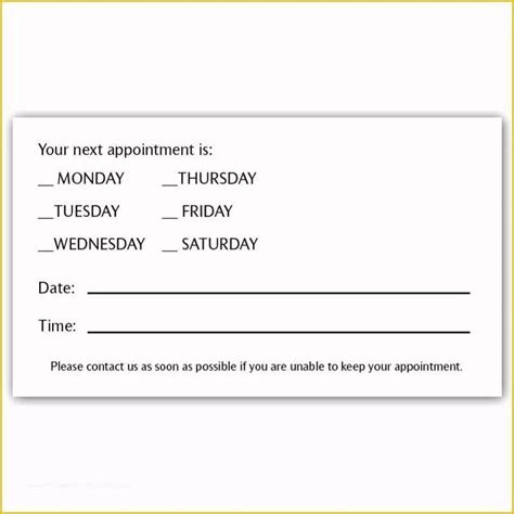Free Appointment Reminder Template