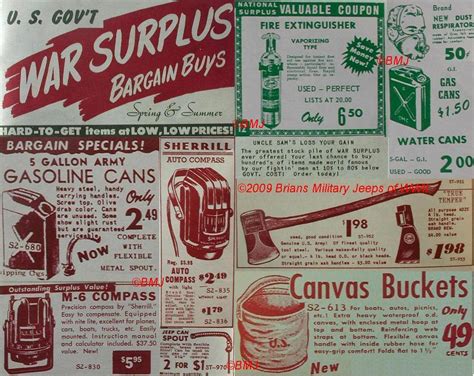 Free Army Surplus Catalogs
