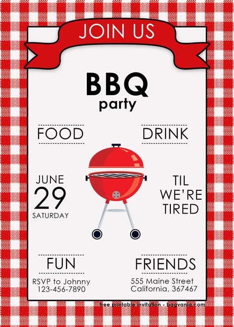 Free Barbeque Invitation Templates