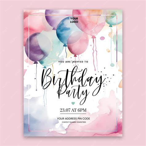 Free Birthday Party Invite Template