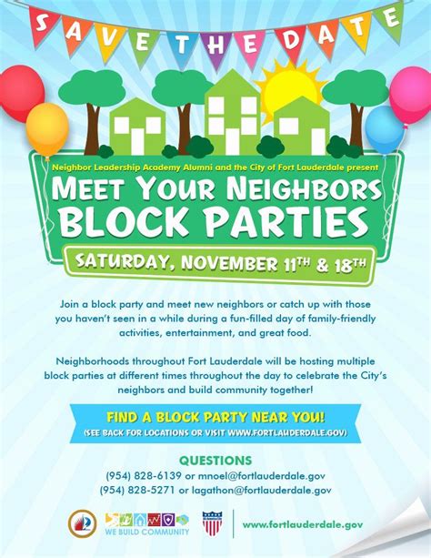 Free Block Party Flyer Template Word