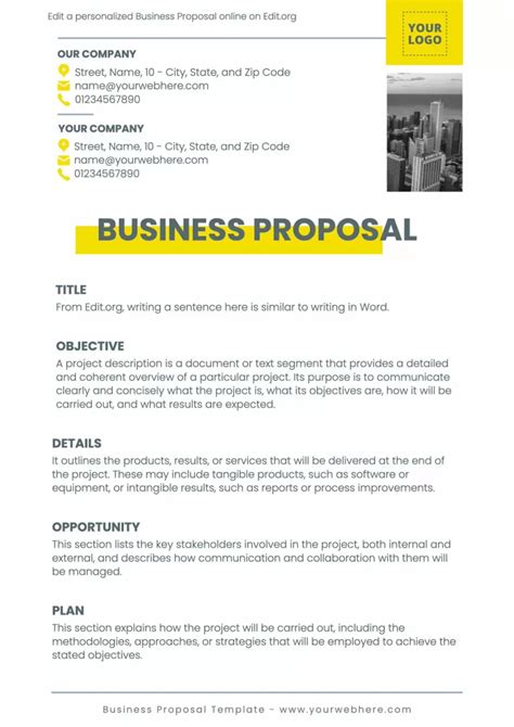Free Business Proposal Template
