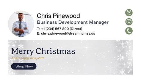 Free Christmas Email Signature Template