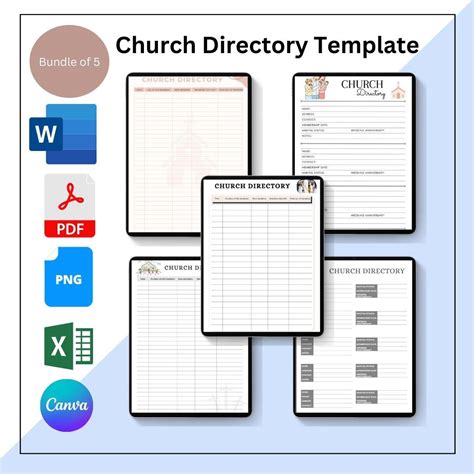 Free Church Directory Template