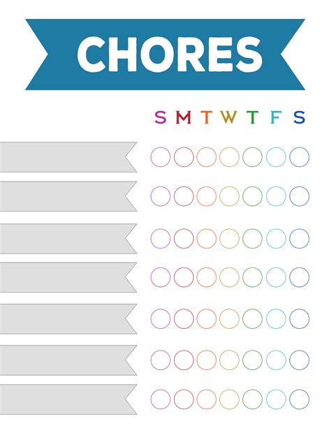 Free Cleaning Chart Printables