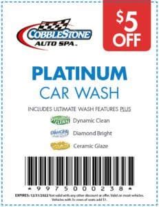 Free Cobblestone Car Wash Coupons Printable