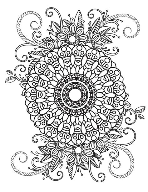 Free Coloring Mandala Pages Printable Adults