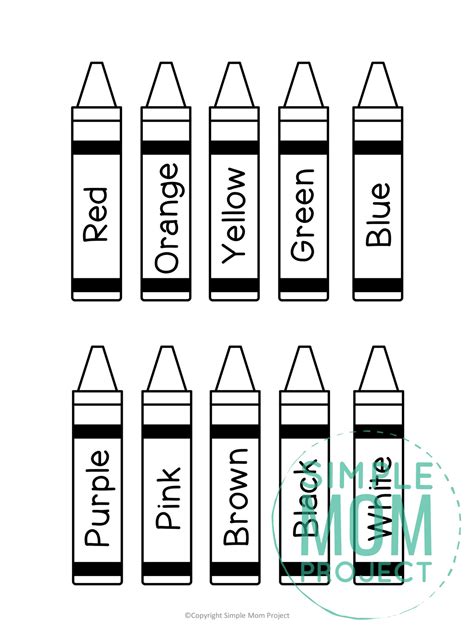 Free Crayon Template Printable