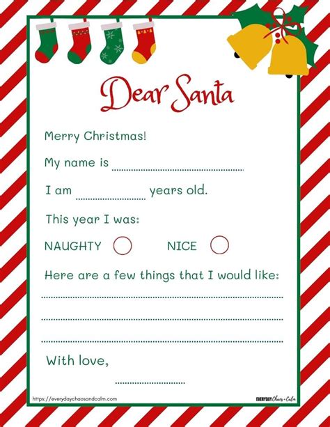 Free Download Letter From Santa Template