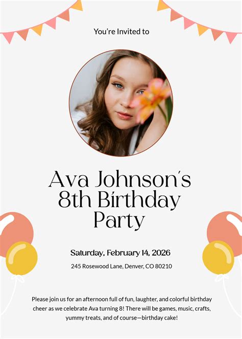 Free Download Template For Birthday Invitation