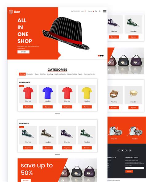Free Ecommerce Website Templates Download