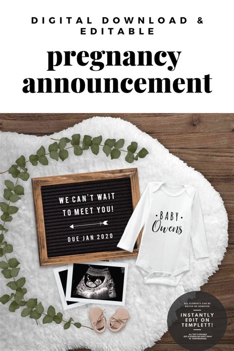 Free Editable Pregnancy Announcement Template Word