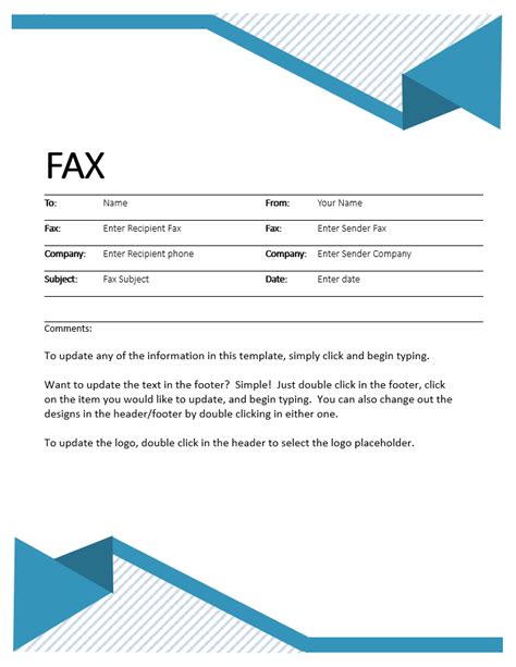 Free Fax Cover Sheet Template To Print
