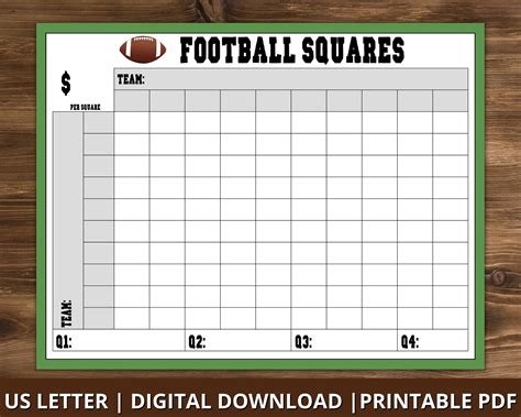 Free Football Pool Template