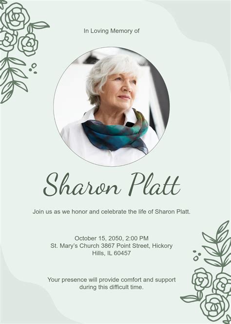 Free Funeral Invitation Template