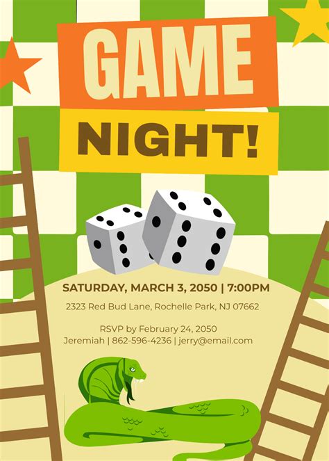 Free Game Night Invitation Template