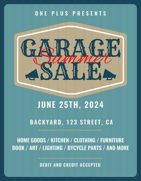 Free Garage Sale Template