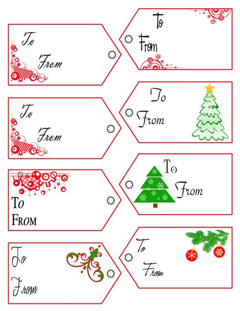 Free Gift Label Templates