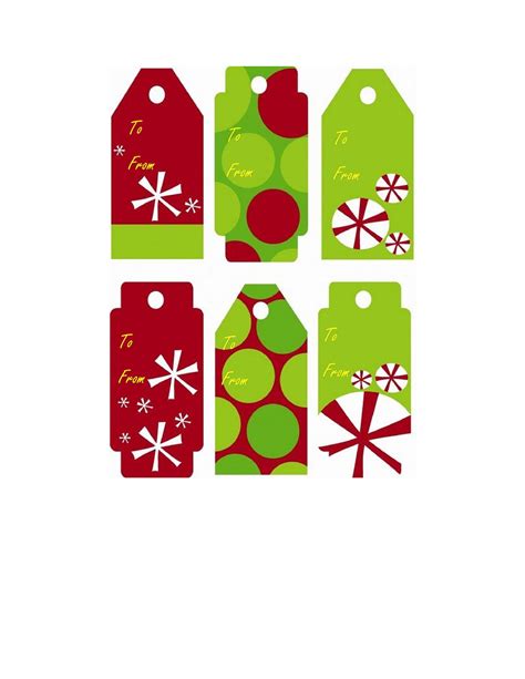 Free Gift Tag Template