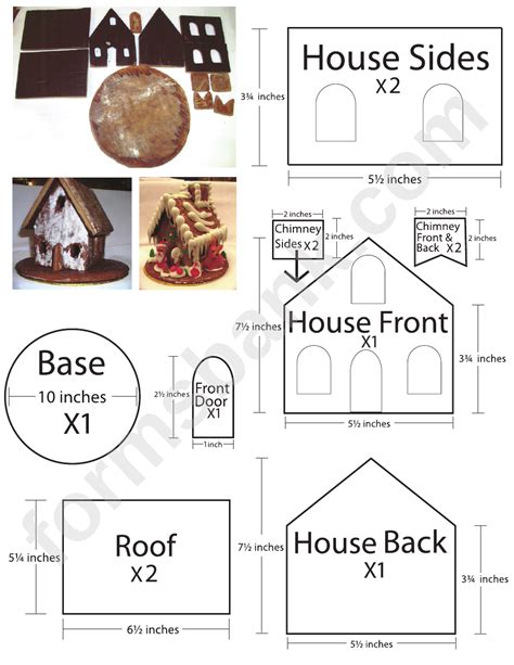 Free Gingerbread House Template