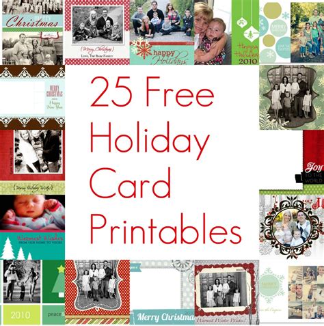 Free Holiday Card Templates Printable
