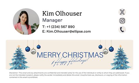 Free Holiday Email Signature Template
