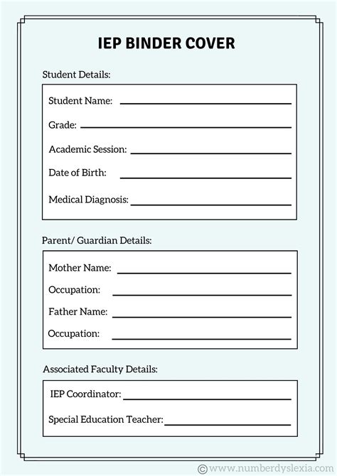 Free Iep Binder Printables For Parents