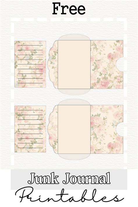 Free Junk Journal Pocket Templates