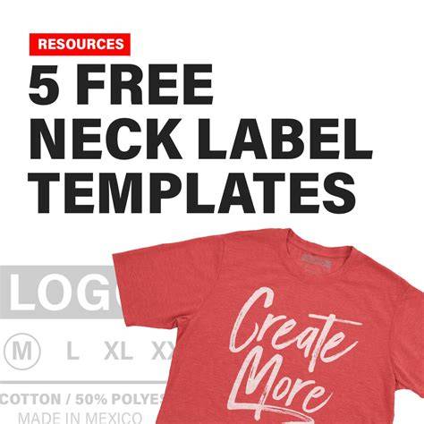 Free Neck Label Template Psd